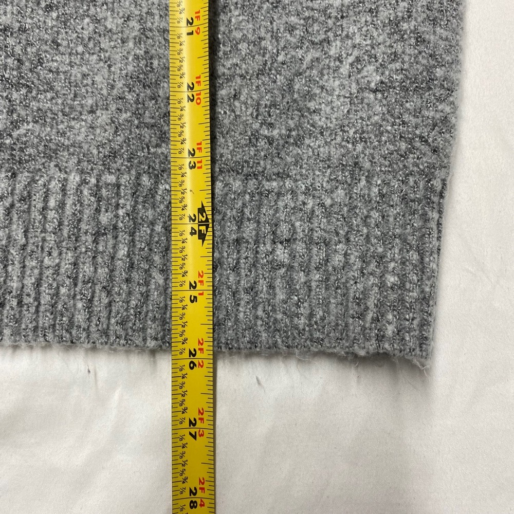 Tint & Shadow Womens XL Colorblock Mock Neck Sweater Metallic Gold Pink Grey - Picture 5 of 7